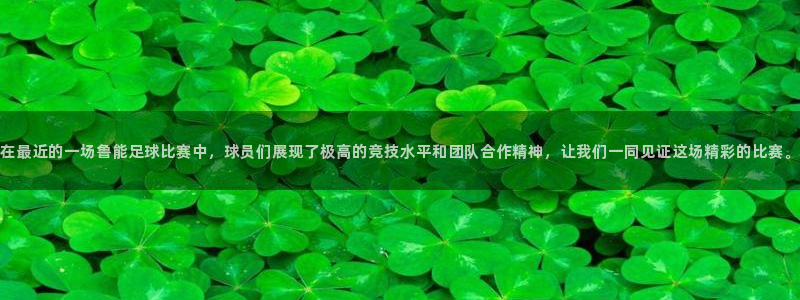  在最近的一场鲁能足球比赛中，球员们展现了极高的竞技水平和团队